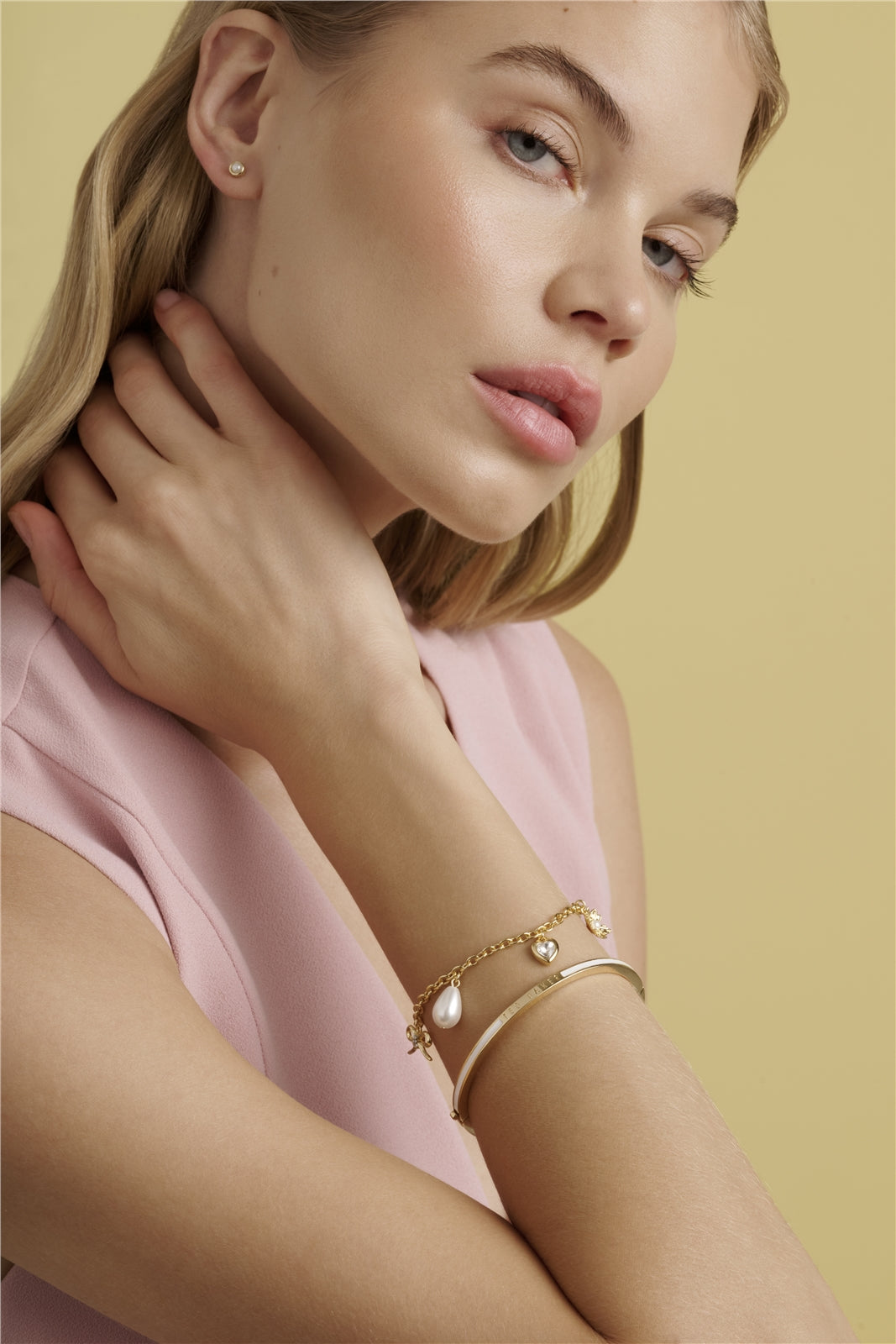 Ted Baker Gold Sinee Pearl Stud Earrings