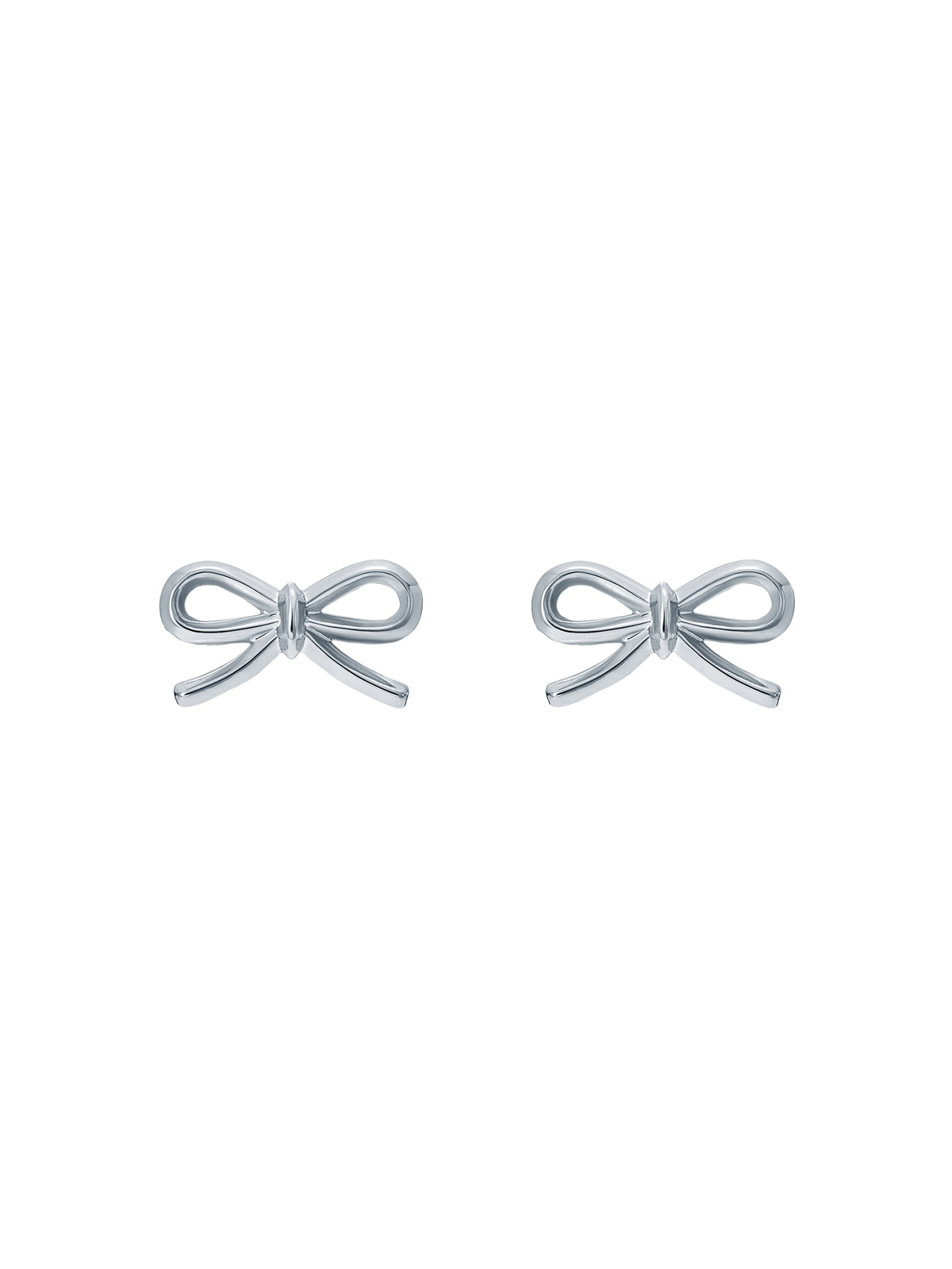 Ted Baker Silver Brooke Mini Metal Bow Studs