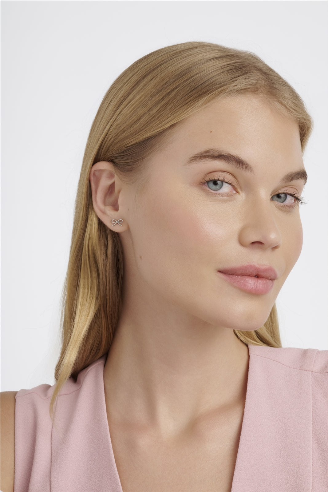 Ted Baker Silver Brooke Mini Metal Bow Studs