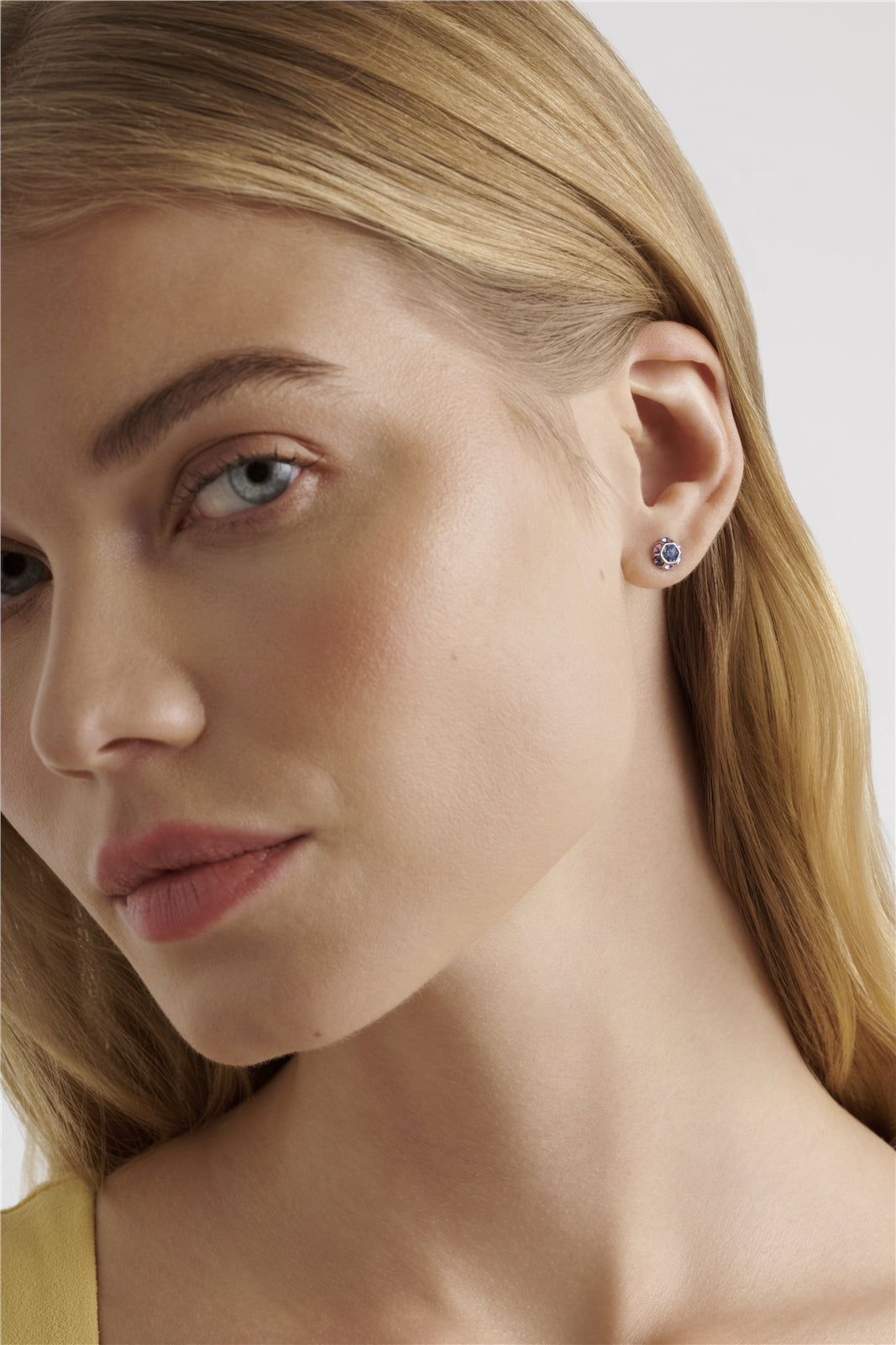 Ted Baker Silver Gemme Light Blue Gem Cluster Studs