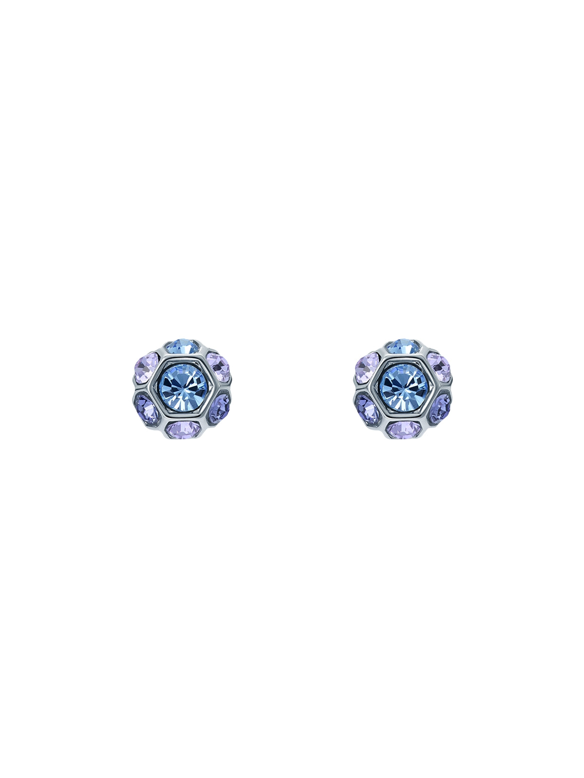 Ted Baker Silver Gemme Light Blue Gem Cluster Studs