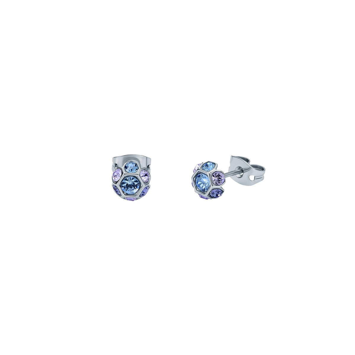 Ted Baker Silver Gemme Light Blue Gem Cluster Studs