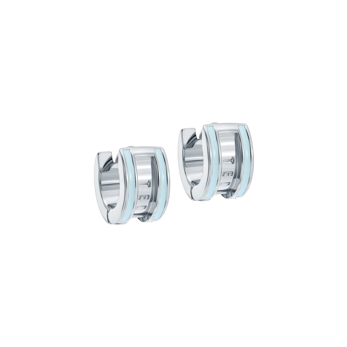 Ted Baker Silver Rolo Engraved Roll Pale Blue Huggies
