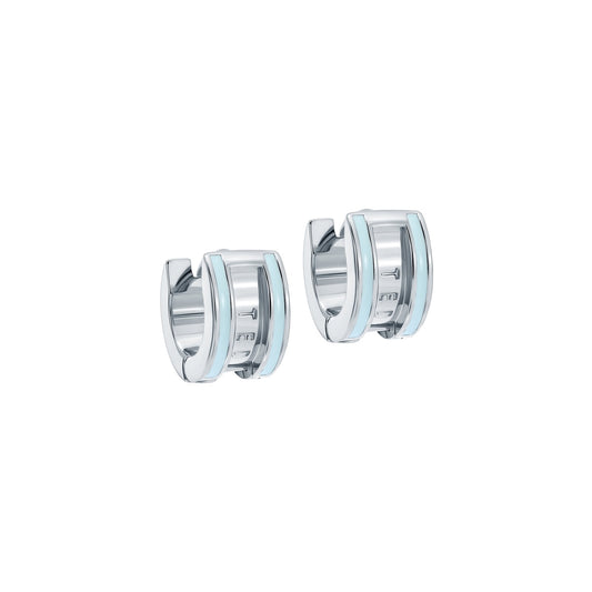 Ted Baker Silver Rolo Engraved Roll Pale Blue Huggies
