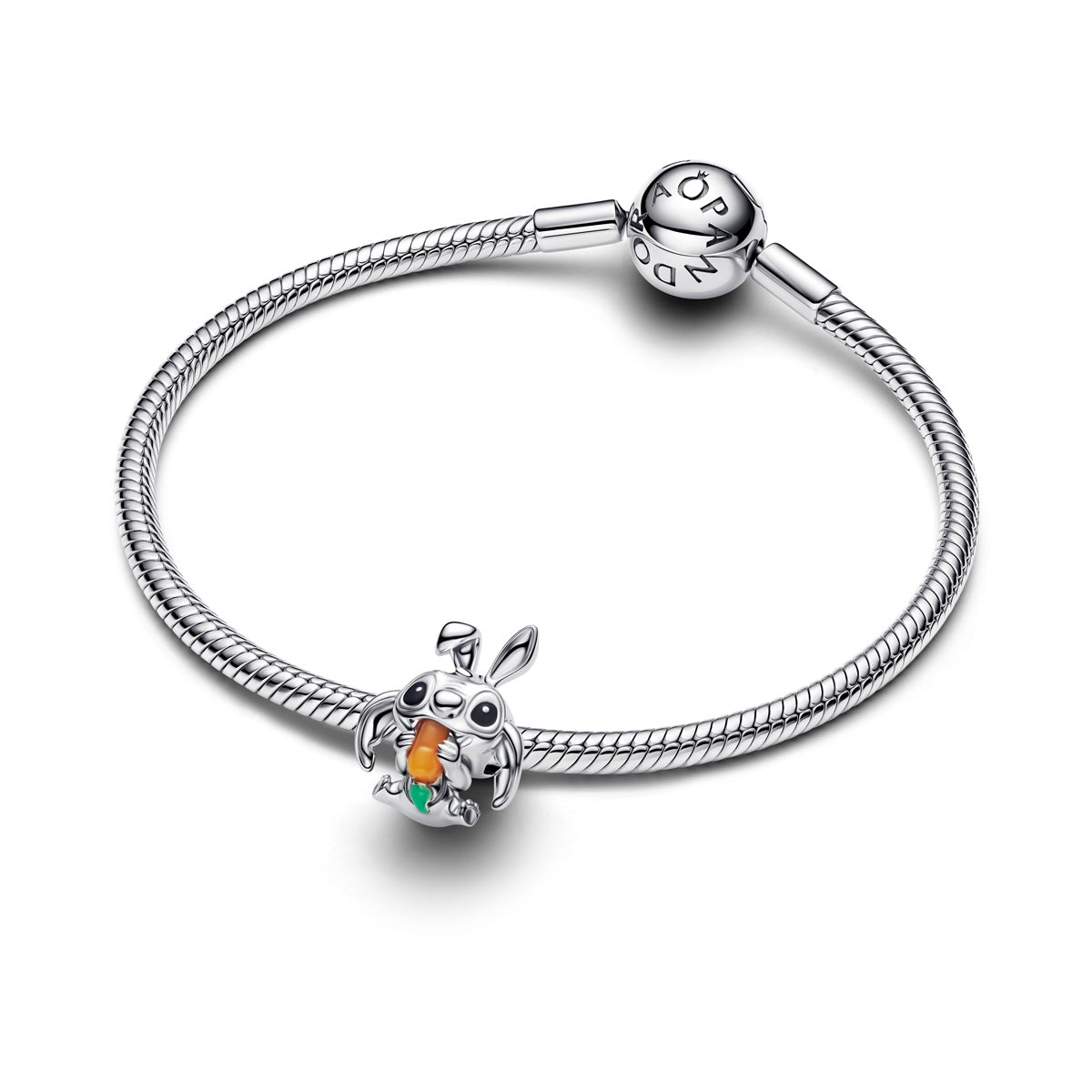 Pandora Silver Disney Stitch Easter Bunny Charm