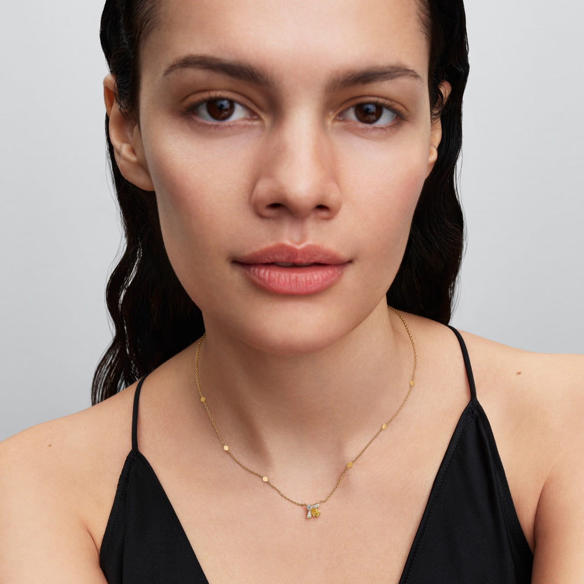 Pandora Gold Honey Bee Pendant Necklace