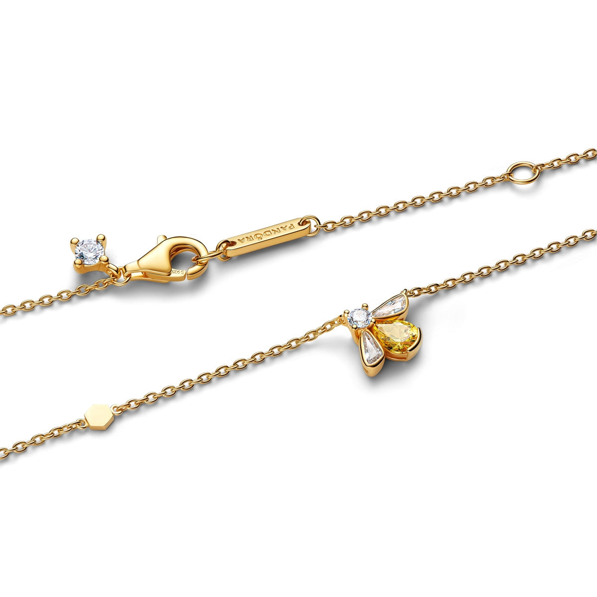 Pandora Gold Honey Bee Pendant Necklace