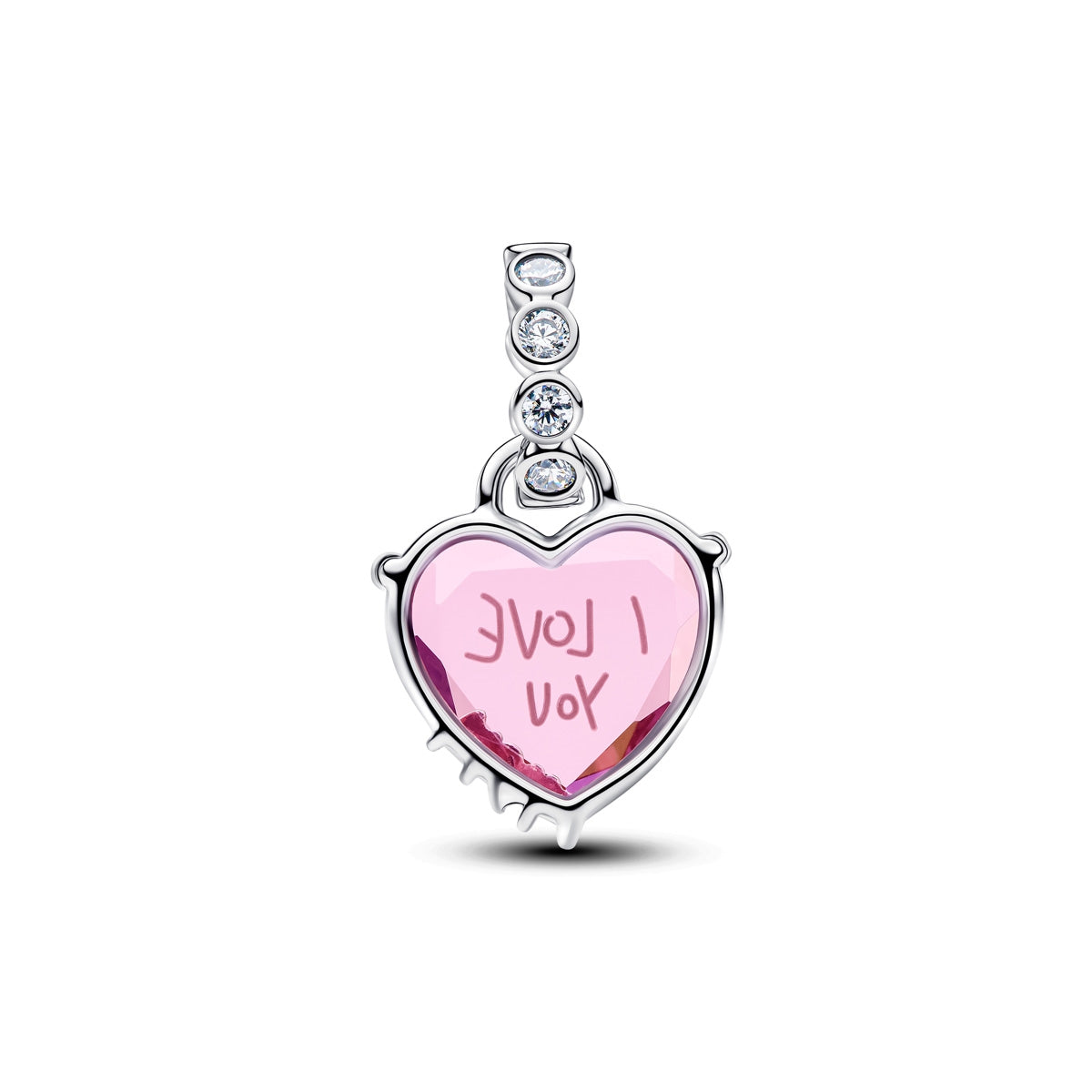 Pandora Silver I Love You Mom Dangle Charm