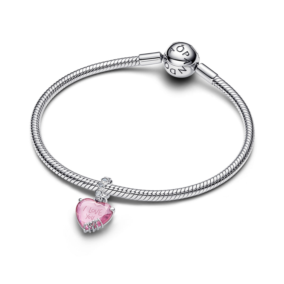 Pandora Silver I Love You Mom Dangle Charm