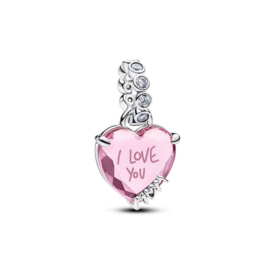 Pandora Silver I Love You Mom Dangle Charm