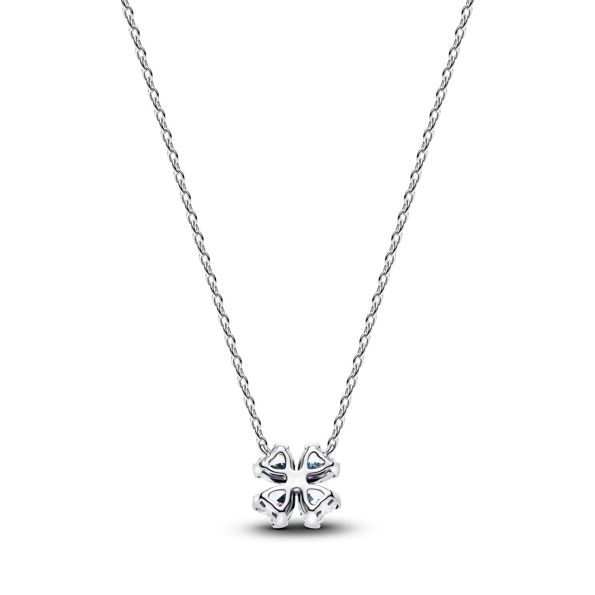Pandora Silver Sparkling Lucky Clover Pendant Necklace