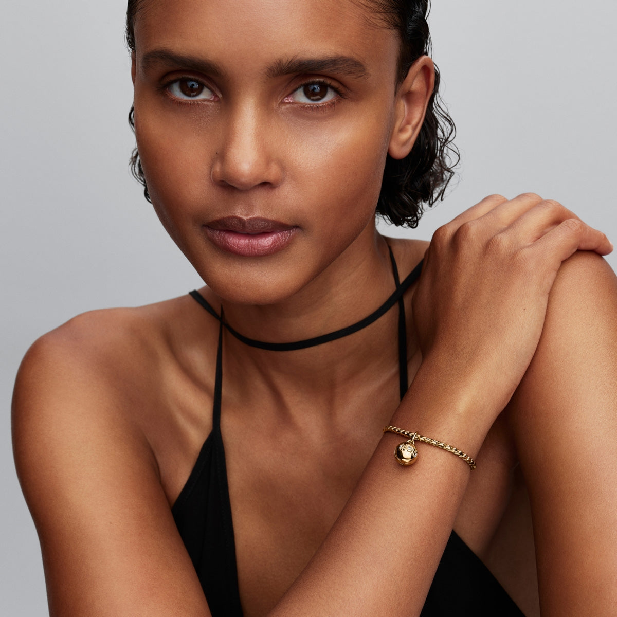 Pandora Gold Mom Ball Clasp Charm
