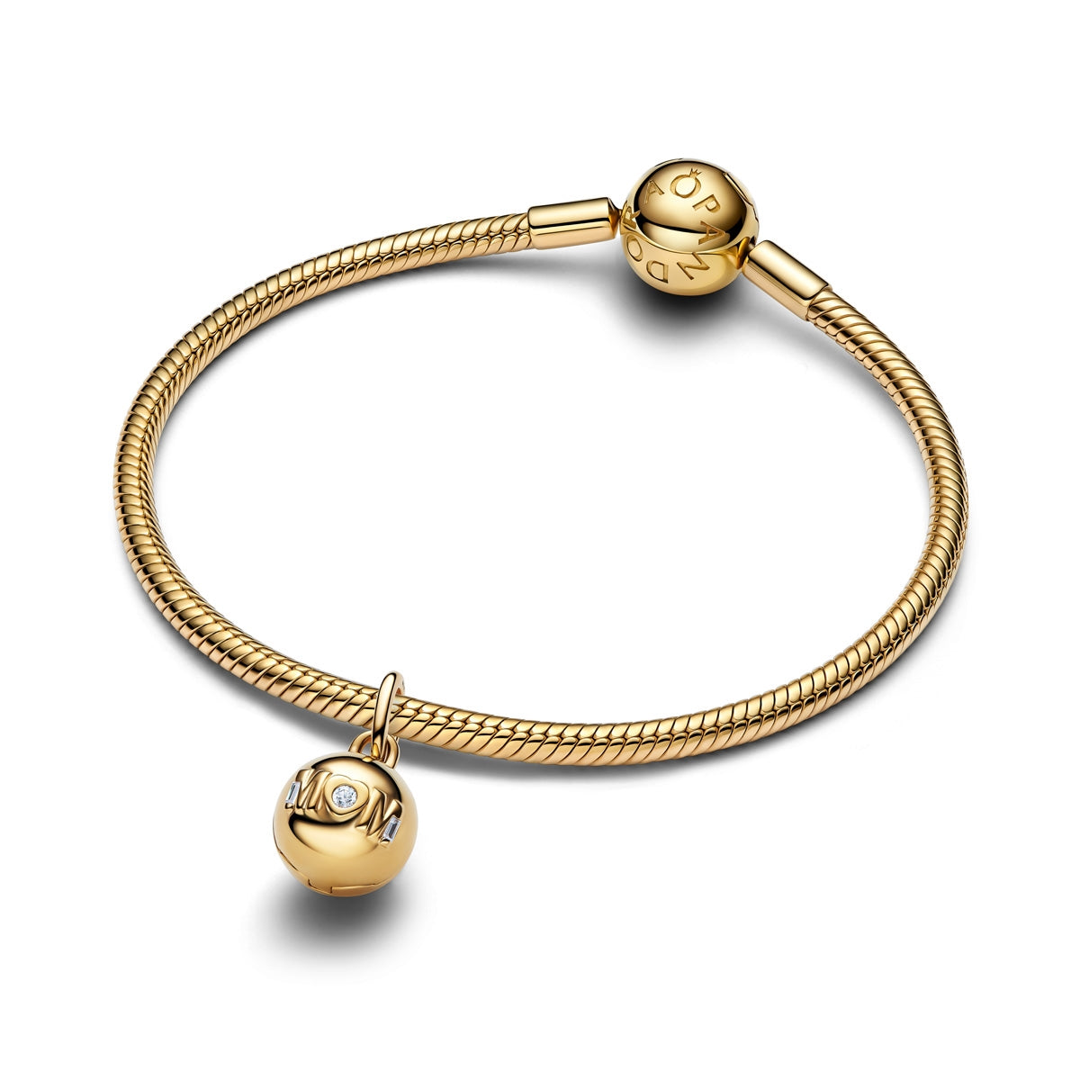 Pandora Gold Mom Ball Clasp Charm