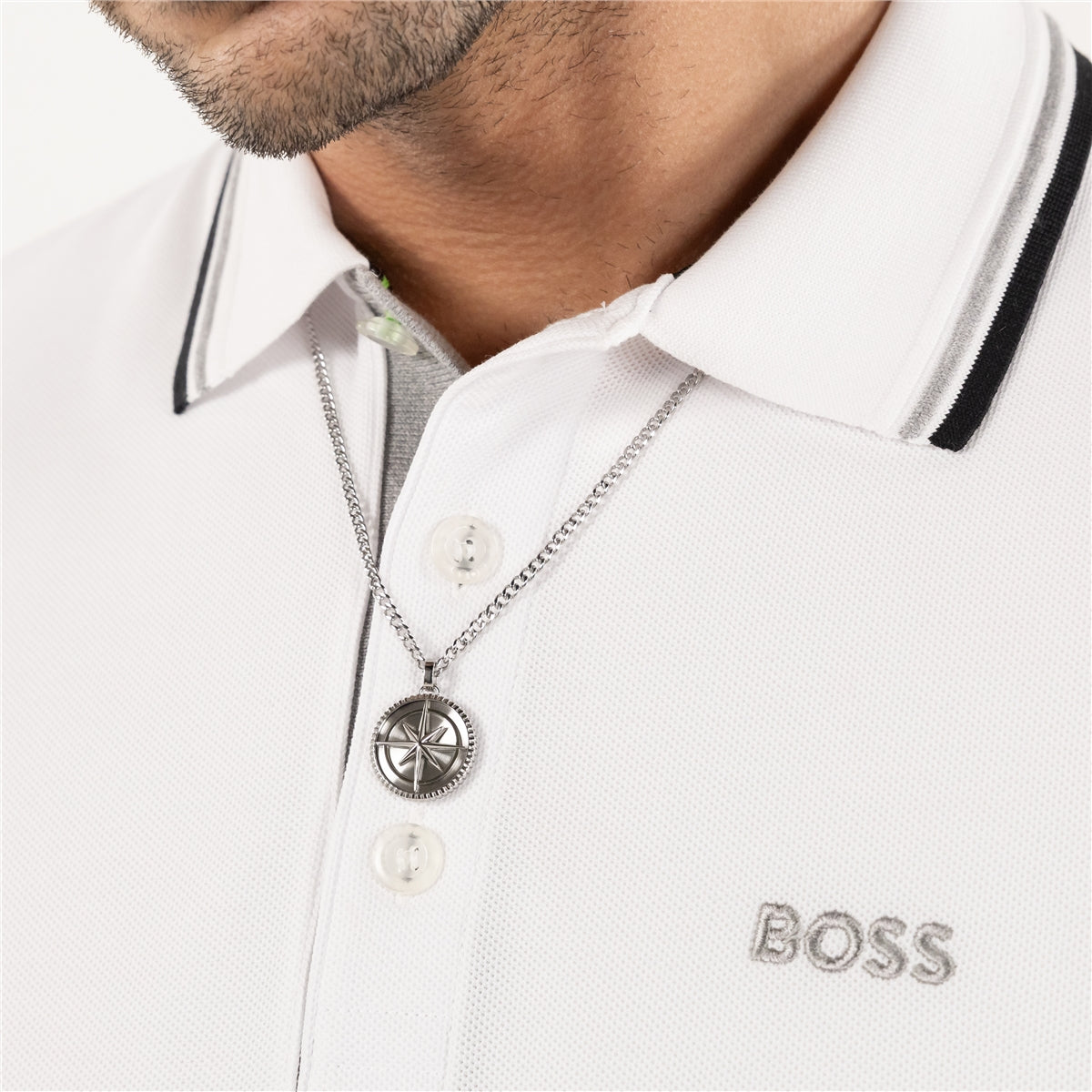 Boss North Star Silver Necklace