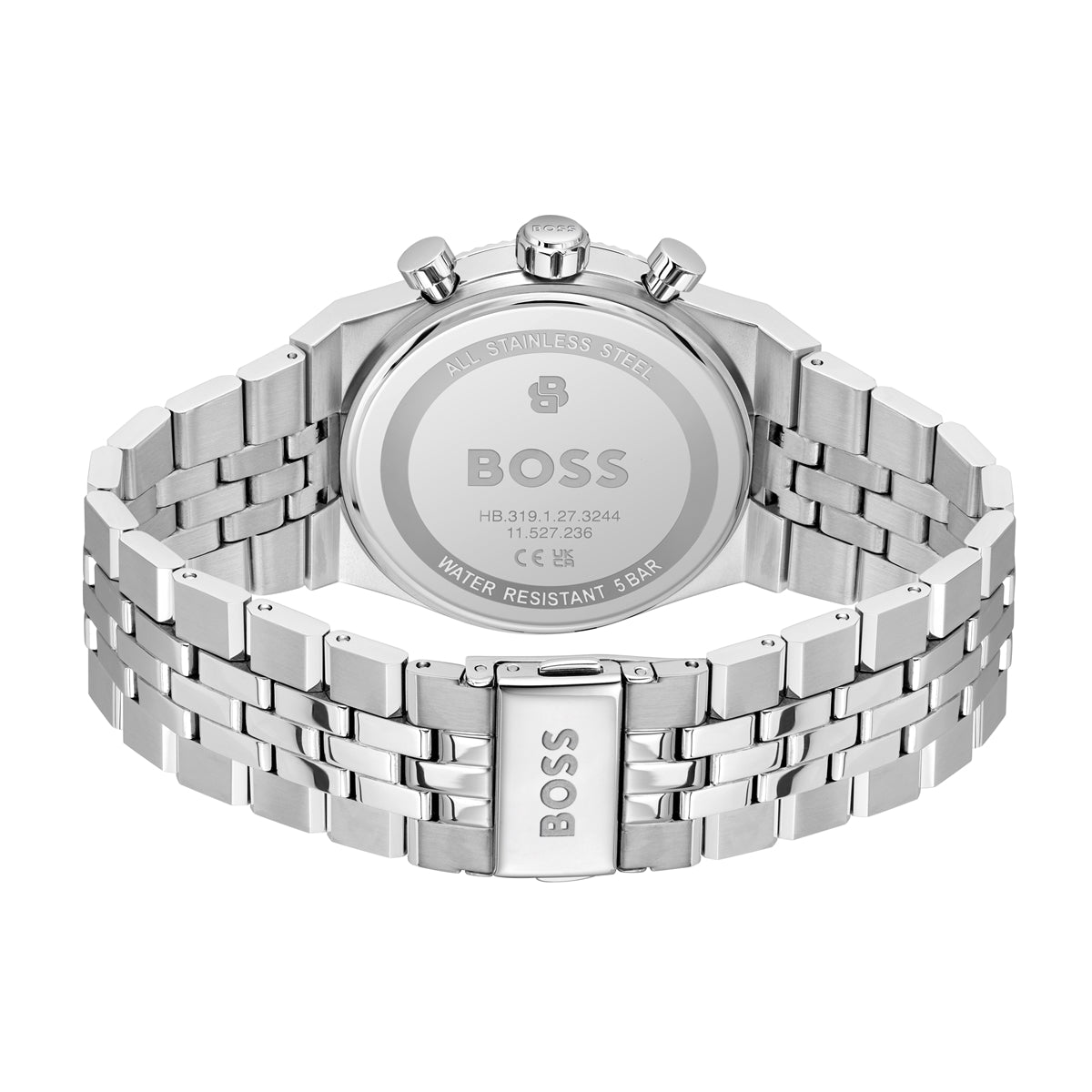 Boss Silver Candor Prime Black Dial Watch