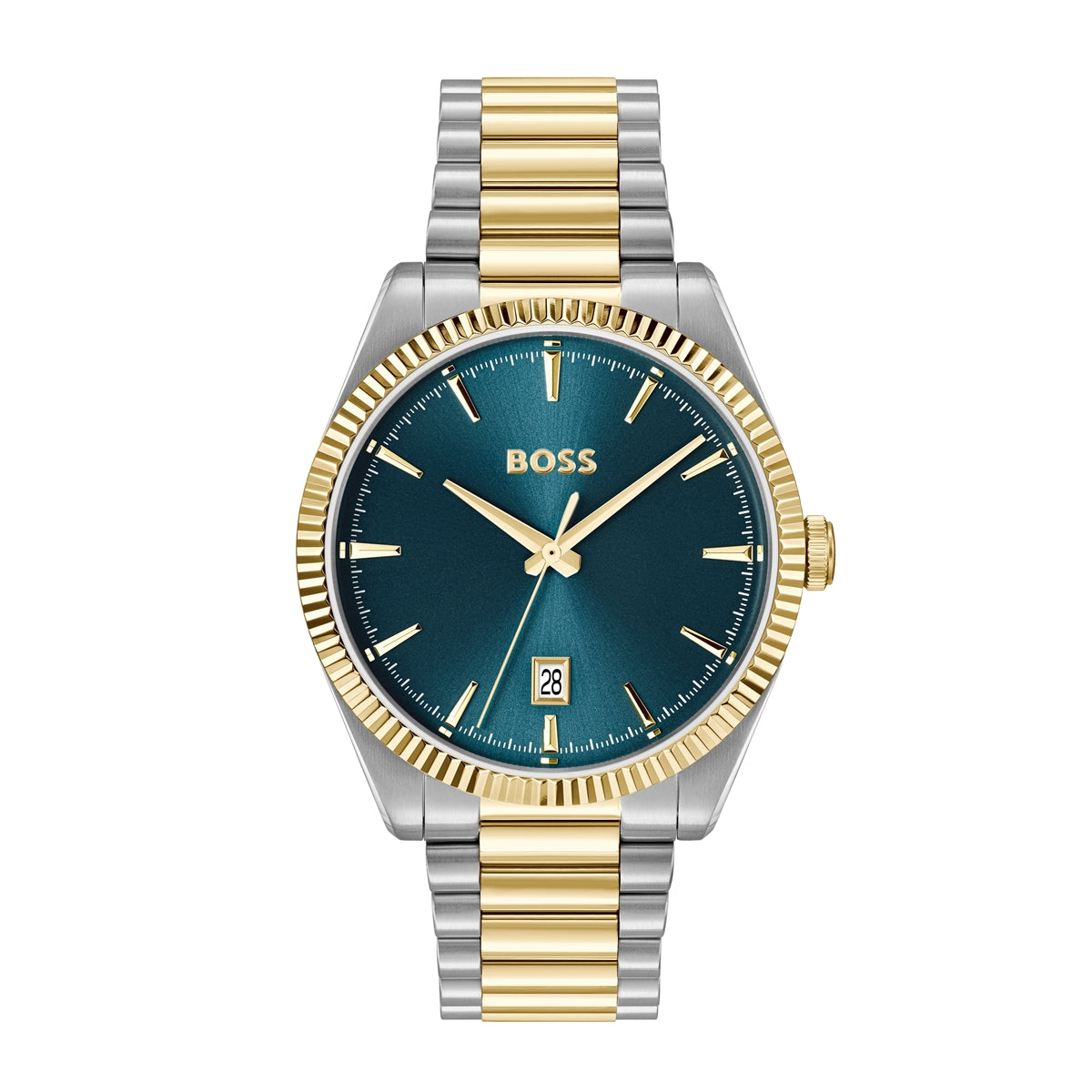 Boss Two Toned Cheswick Blue Dial Watch