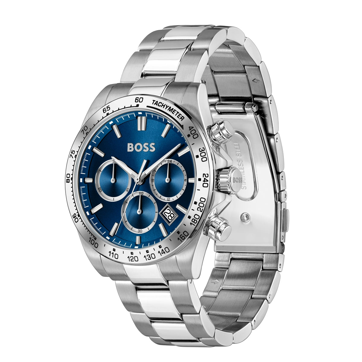 Boss Silver Hero 2.0 Blue Dial Watch