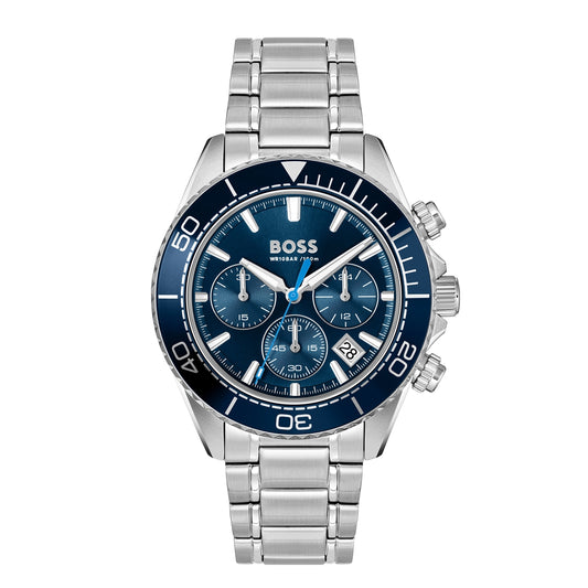Boss Silver Sealiner Blue Dial Watch