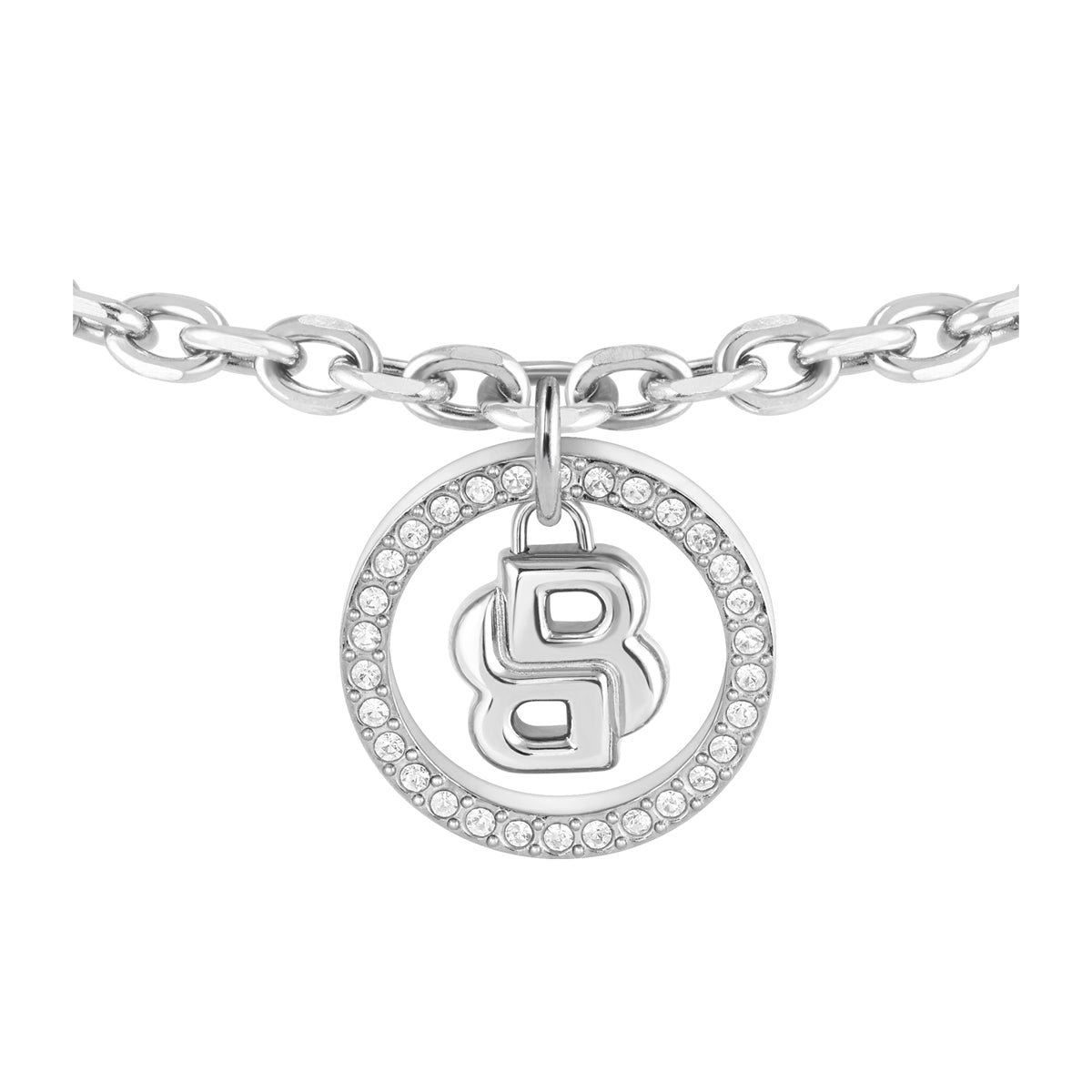 Boss Silver Double B Halo Bracelet