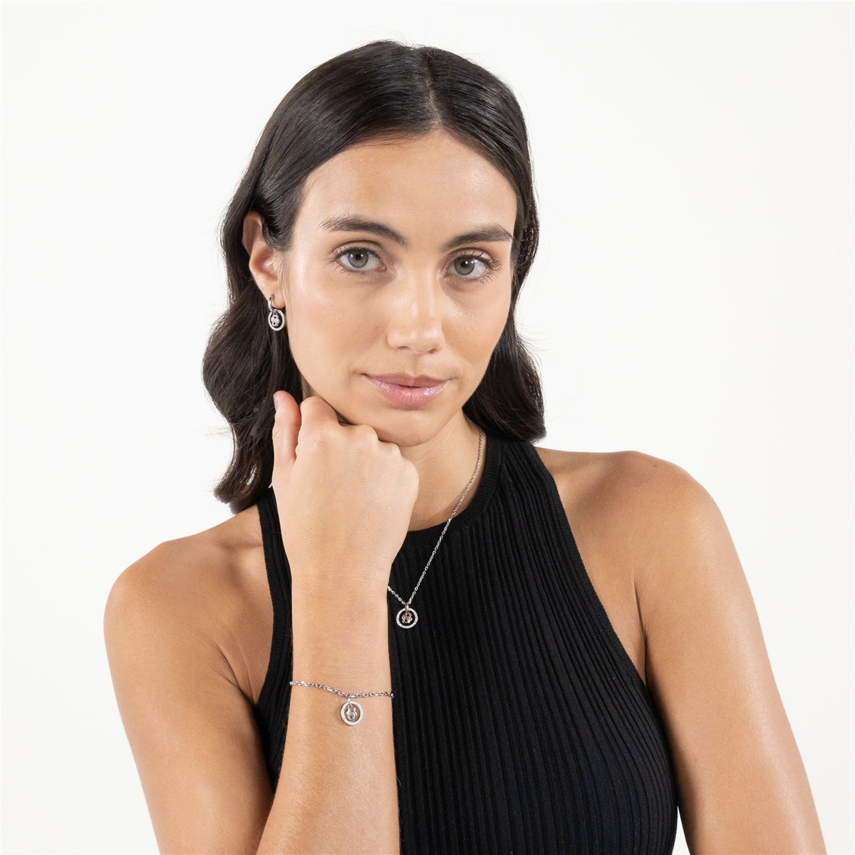 Boss Silver Double B Halo Bracelet