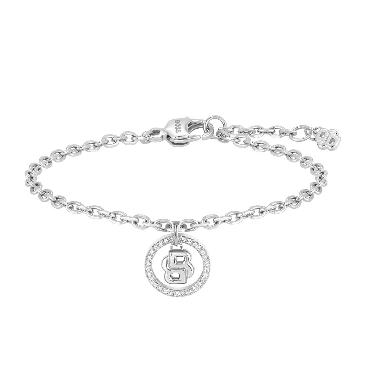 Boss Silver Double B Halo Bracelet