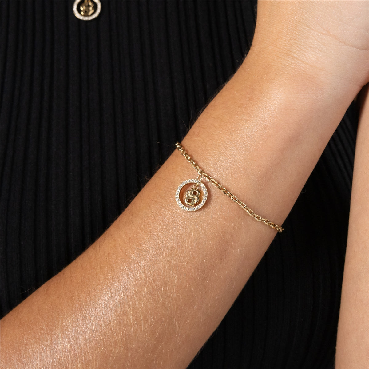 Boss Gold Double B Halo Bracelet