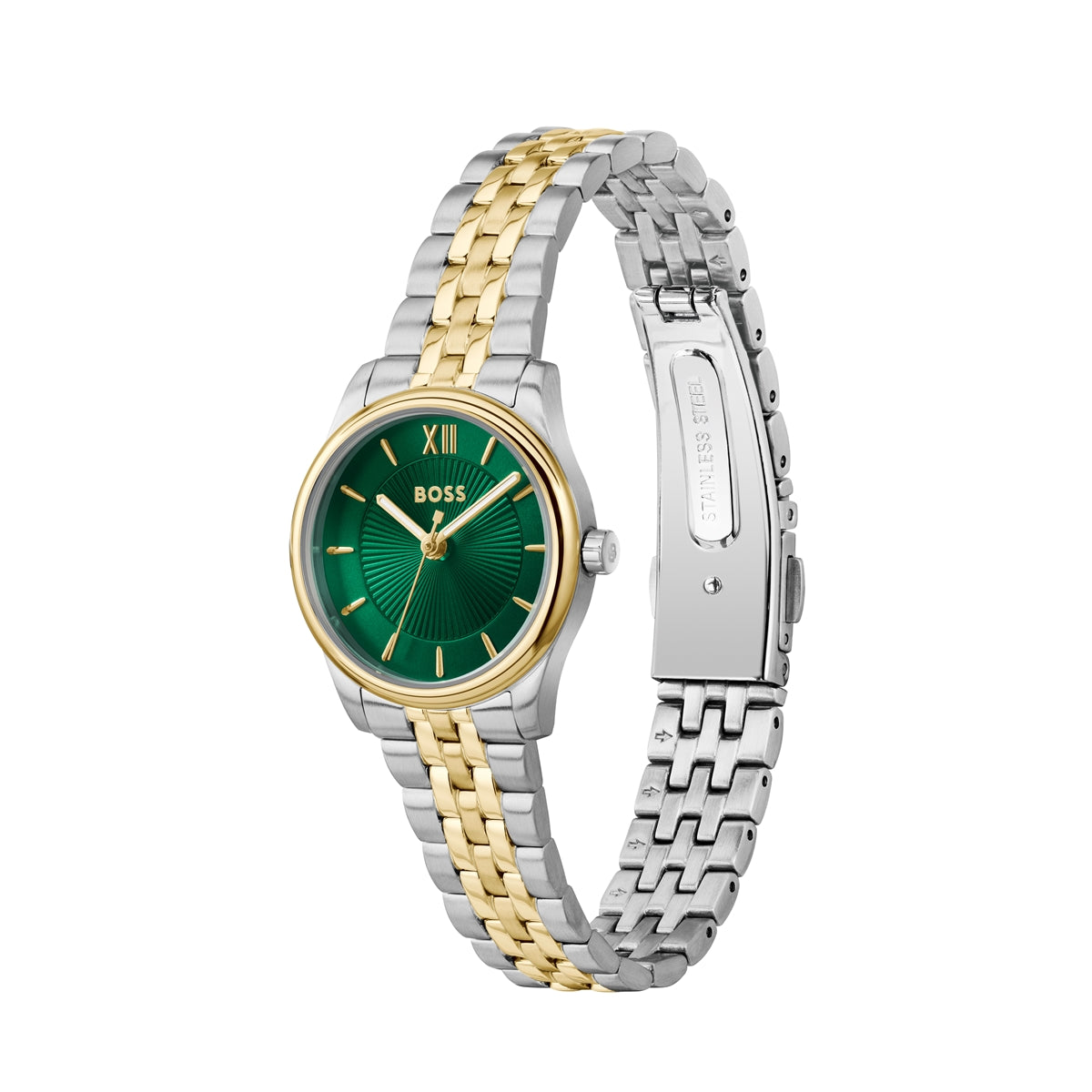 Boss Two Toned Graceful Mina Green Dial Watch