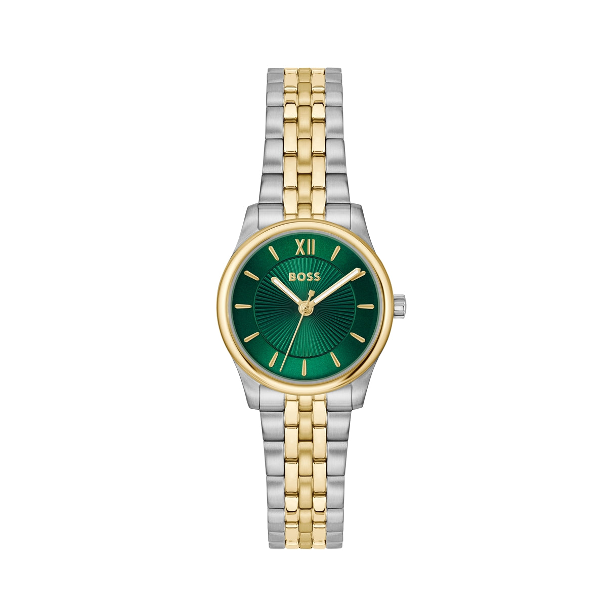 Boss Two Toned Graceful Mina Green Dial Watch