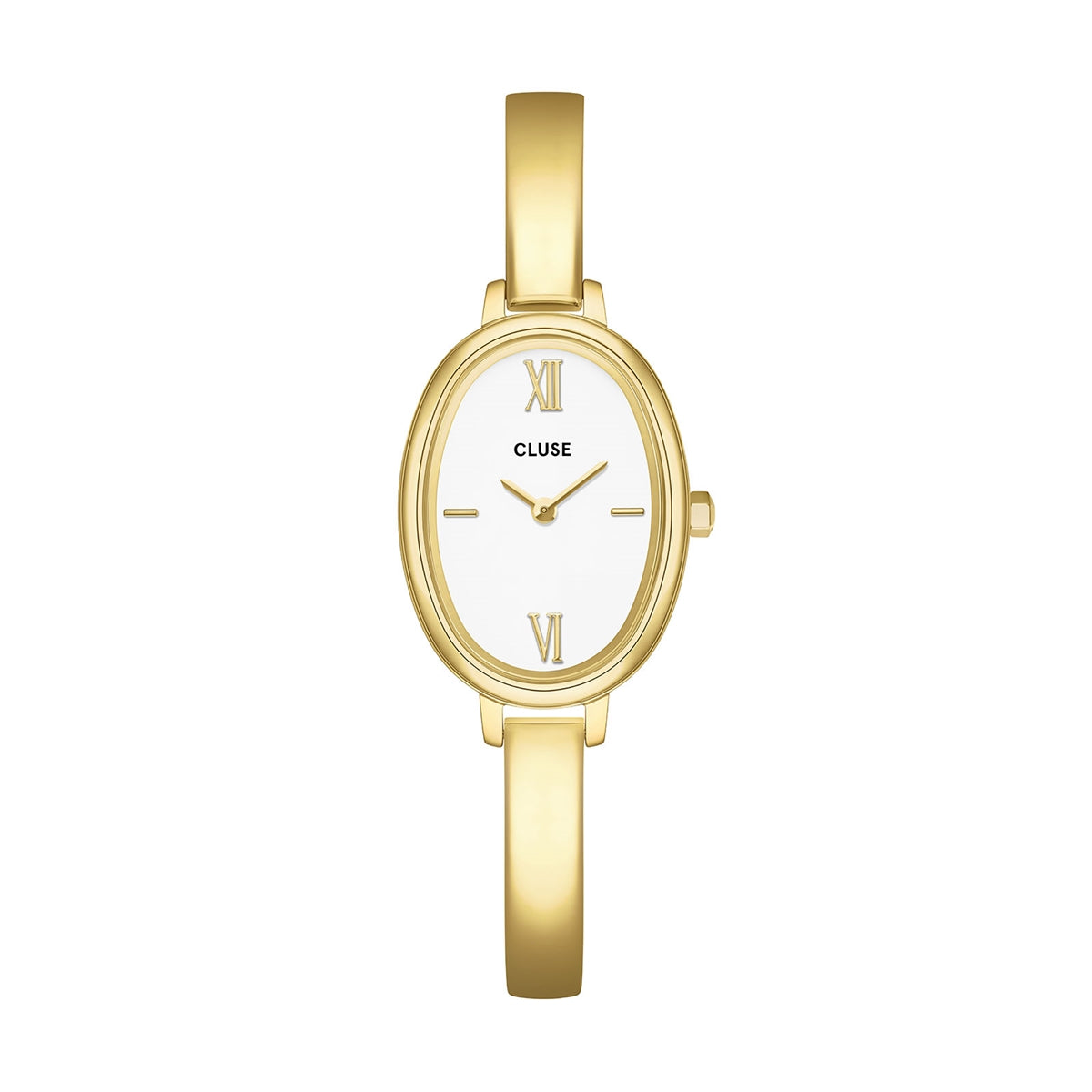 CLUSE Gold L'Ovale White Watch