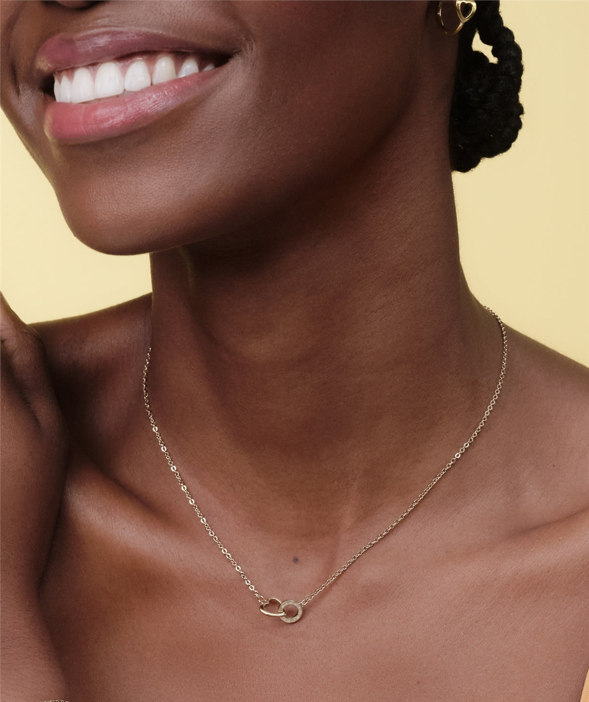 Olivia Burton Gold Kindred Interlink Heart Necklace