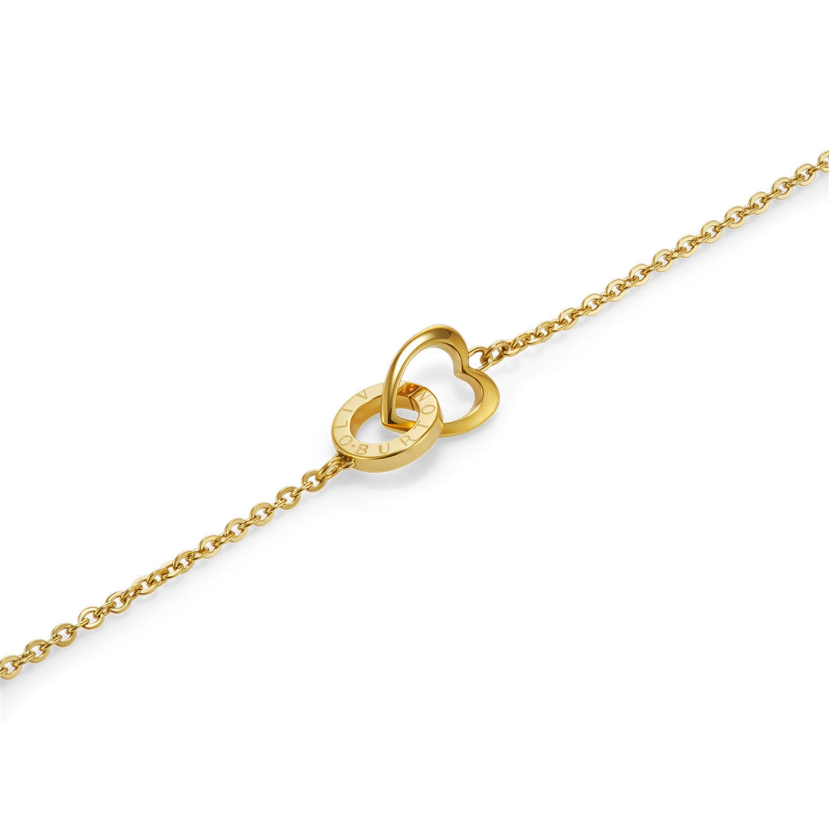 Olivia Burton Gold Kindred Interlink Heart Bracelet
