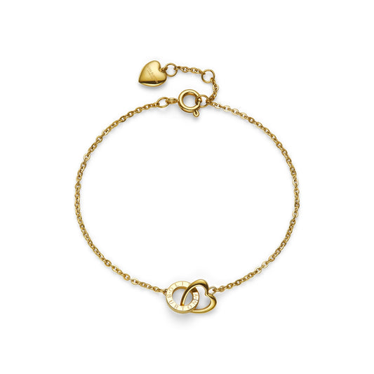 Olivia Burton Gold Kindred Interlink Heart Bracelet