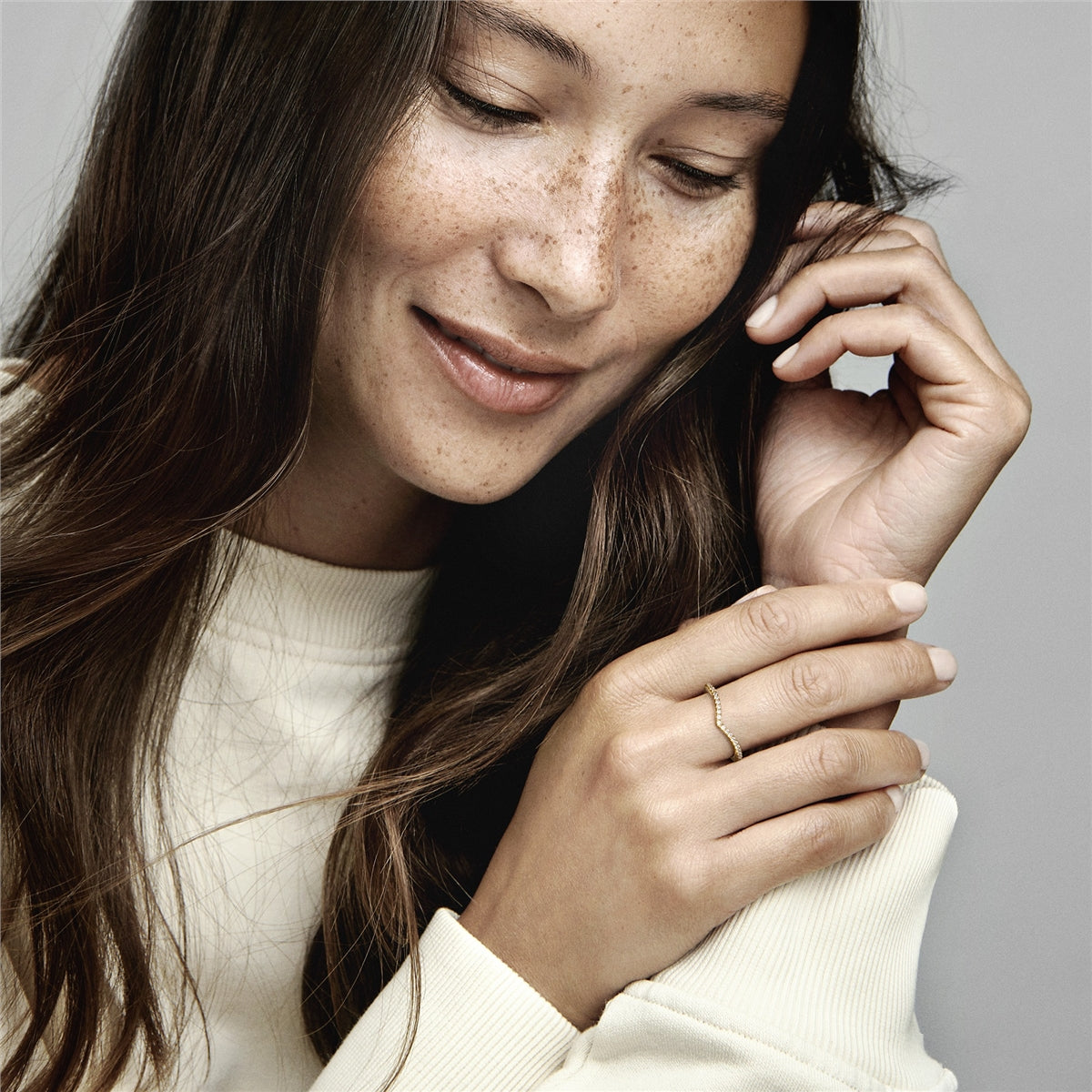 Pandora Gold Wishbone Ring