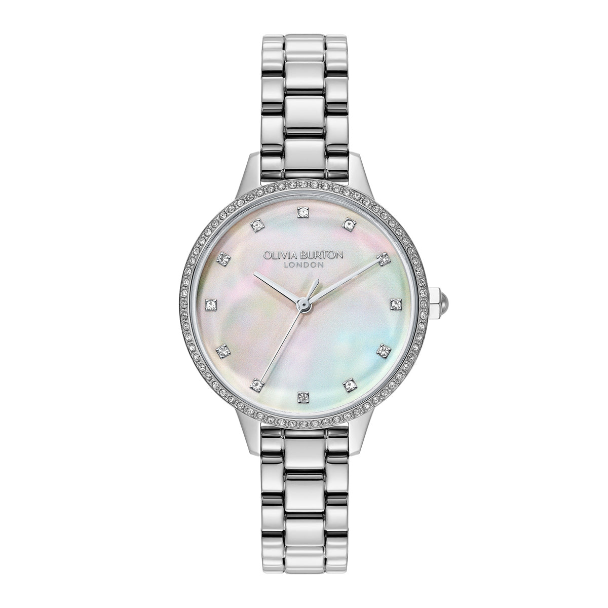 Olivia Burton Silver Captivate Mother of Pearl Dial Watch