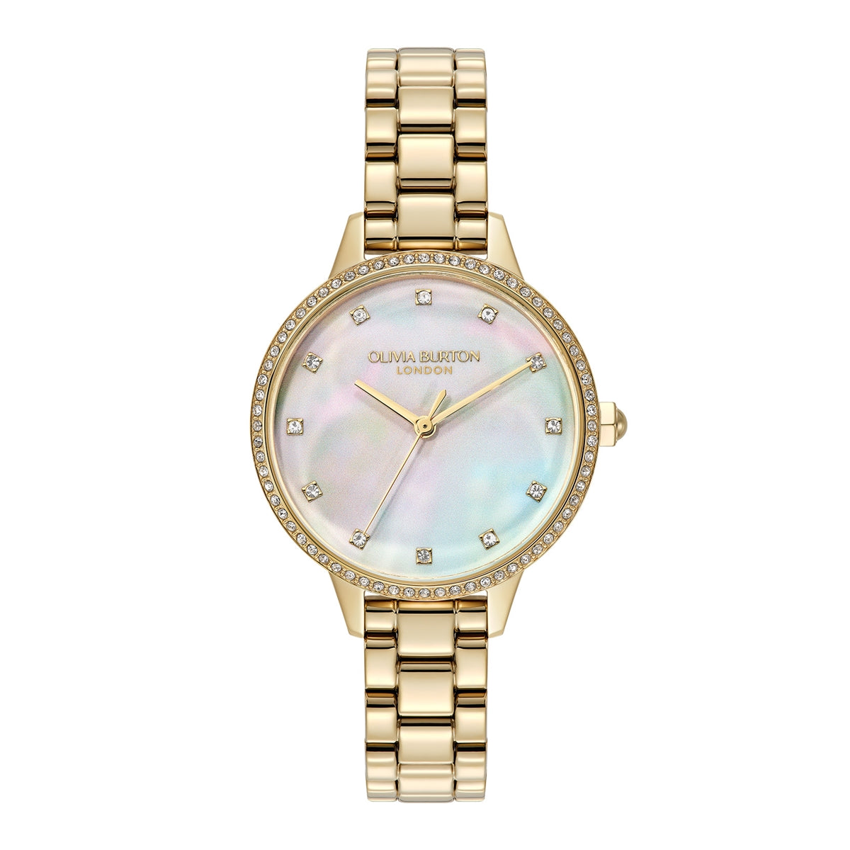 Olivia Burton Gold Captivate Mother of Pearl Dial Watch
