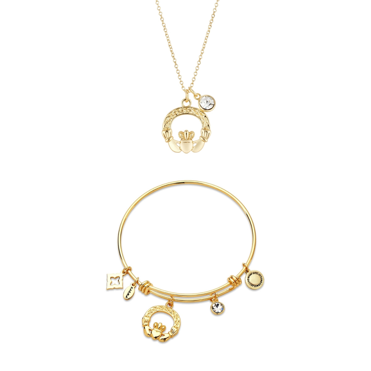 Karma Gold Claddagh CZ Set