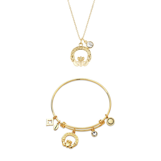 Karma Gold Claddagh CZ Set