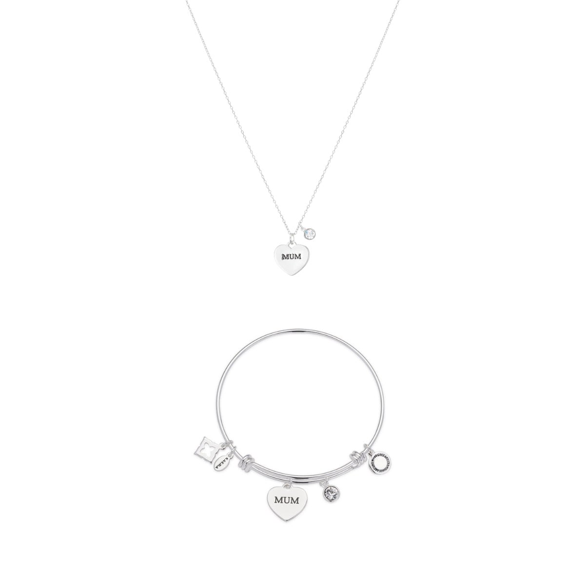 Karma Silver Mum Heart Set