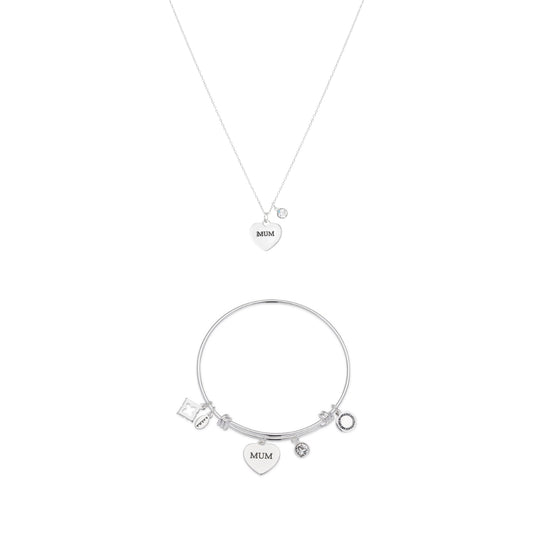 Karma Silver Mum Heart Set