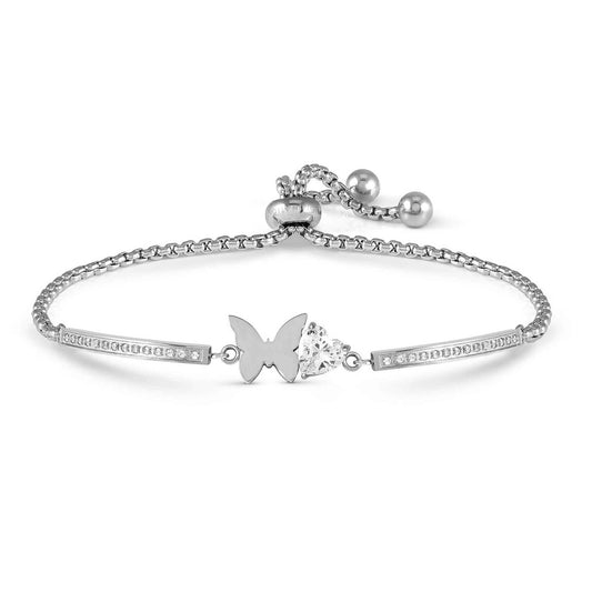 Nomination Silver Milleluci Butterfly Trillion CZ Bracelet