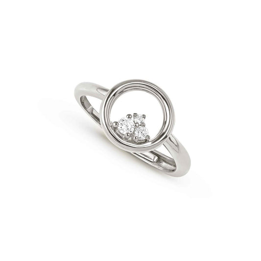 Nomination Silver Dream Beats Round White CZ Ring