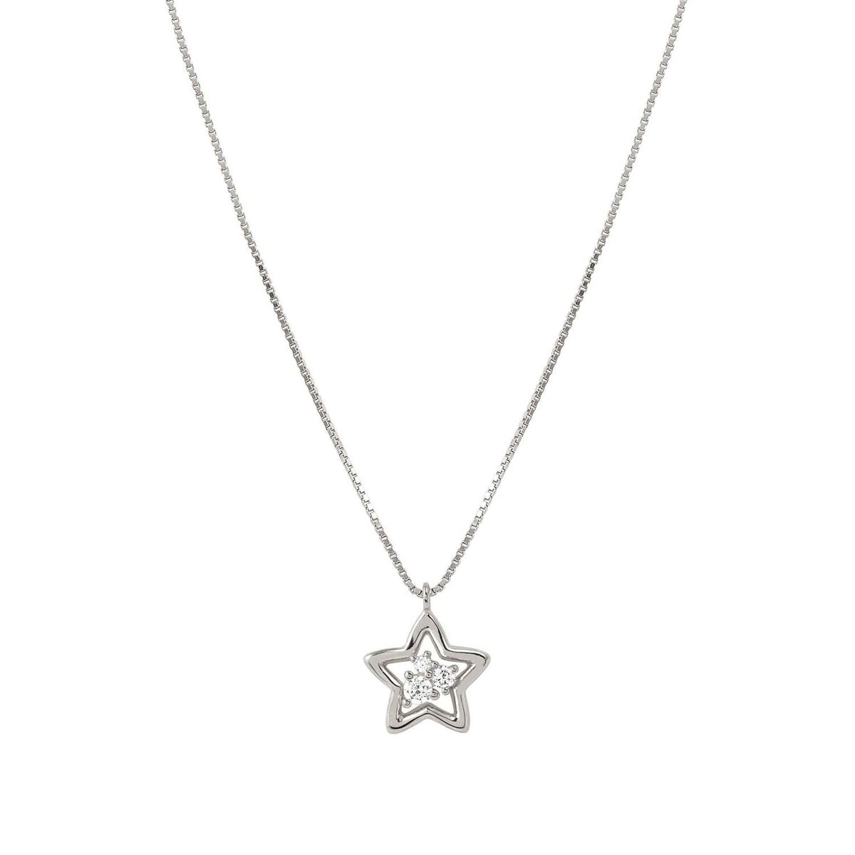 Nomination Silver Dream Beats Star White CZ Necklace
