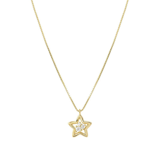 Nomination Gold Dream Beats Star White CZ Necklace