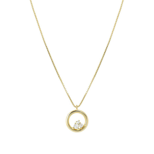 Nomination Gold Dream Beats Circle White CZ Necklace