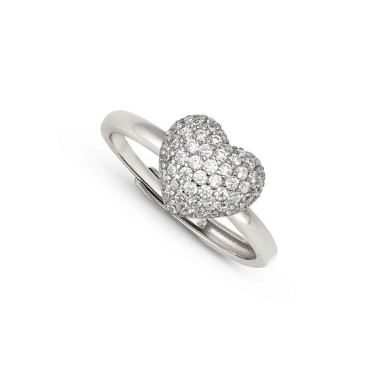 Nomination Silver Lifepoetry White Pavé Heart Ring