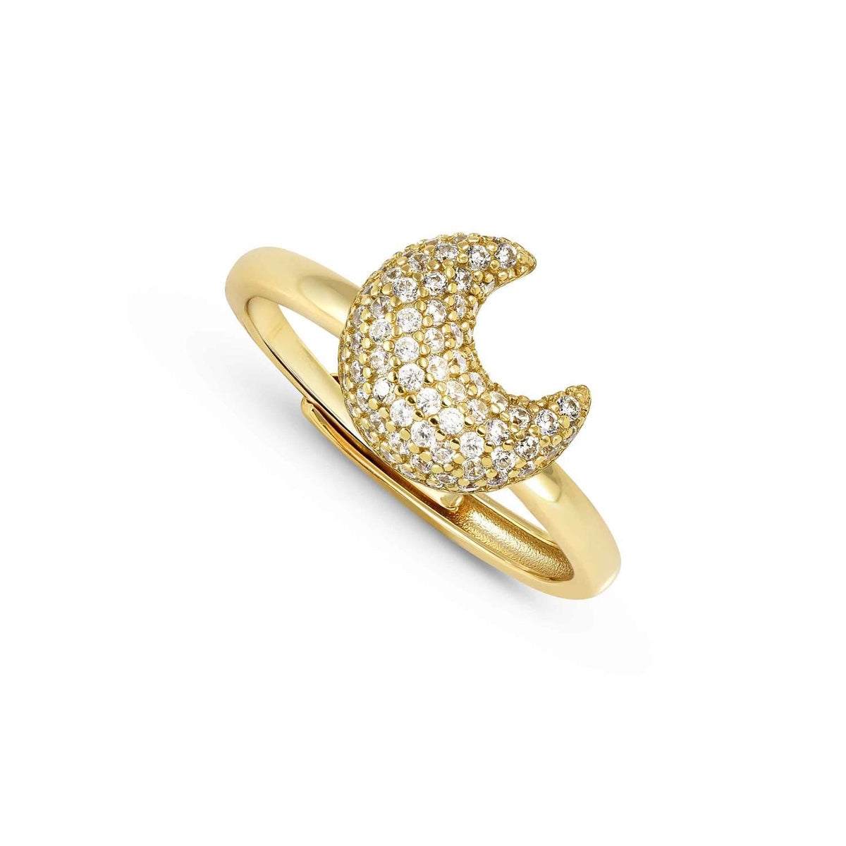 Nomination Gold Lifepoetry White Pavé Moon Ring
