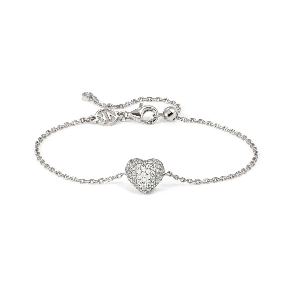 Nomination Silver Lifepoetry White Pavé Heart Bracelet