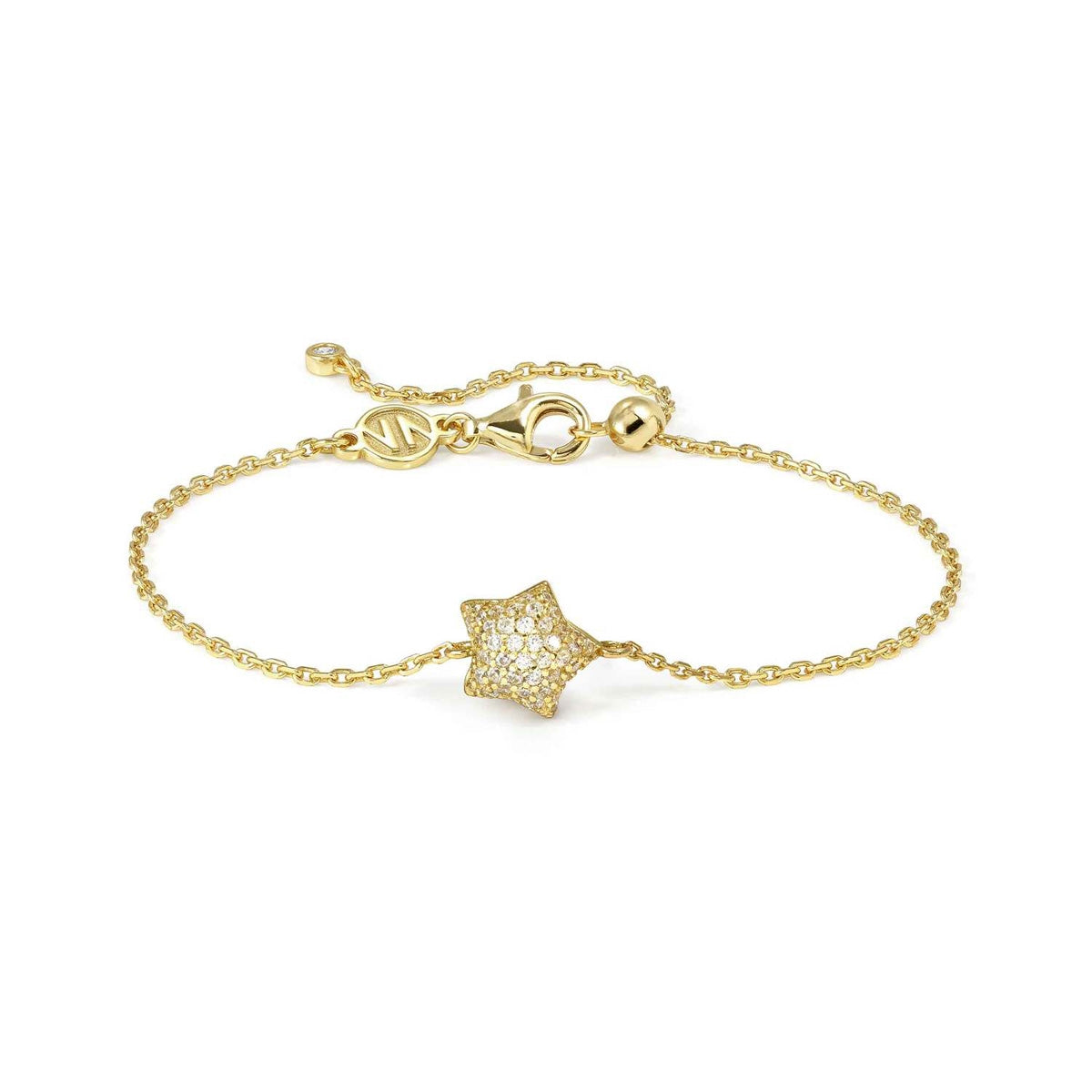 Nomination Gold Lifepoetry White Pavé Star Bracelet