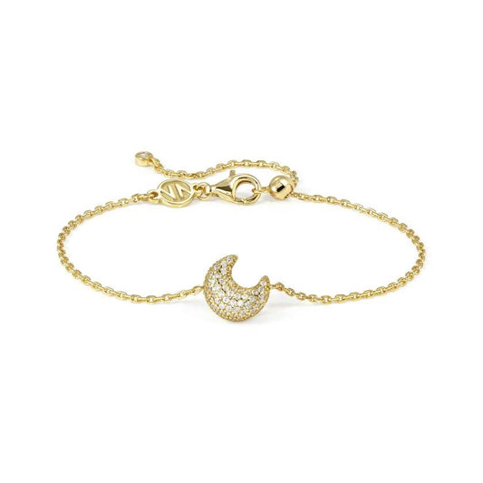 Nomination Gold Lifepoetry White Pavé Moon Bracelet