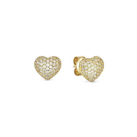 Nomination Gold Lifepoetry White Pavé Heart Earrings